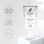 SKINVISIBLES TRANSPARENT SENSE Przezroczysty filtr przeciwsłoneczny SPF50/WR/UVA/PA++++/Blue Light, Wodoodporny 50ML - 2