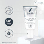 SKINVISIBLES TRANSPARENT SENSE Przezroczysty filtr przeciwsłoneczny SPF50/WR/UVA/PA++++/Blue Light, Wodoodporny 50ML - 3