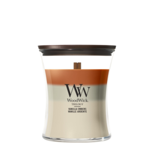 WOODWICK VANILLA EMBERS ŚWIECA ZAPACHOWA ŚREDNIA
