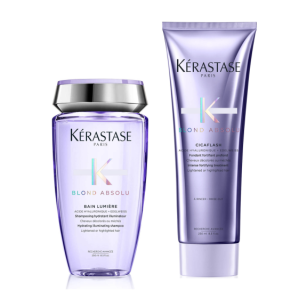 KERASTASE BLOND ABSOLU LUMIERE Kąpiel nawilżająco-rozświetlająca do włosów blond 30ML + Odżywka do włosów blond 30ML ZESTAW MINIATUR
