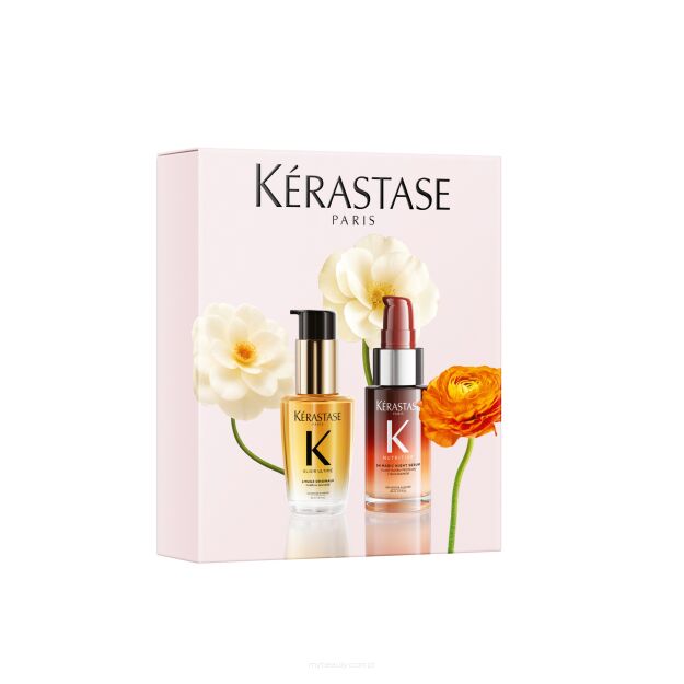KERASTASE ZESTAW ELIXIR ULTIME Olejek 30ML + NUTRITIVE MAGIC NIGHT SERUM Odżywcze Serum na noc 8H 30ML