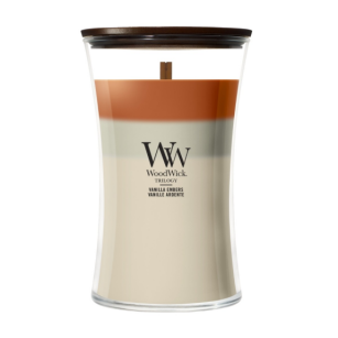 WOODWICK VANILLA EMBERS ŚWIECA ZAPACHOWA DUŻA
