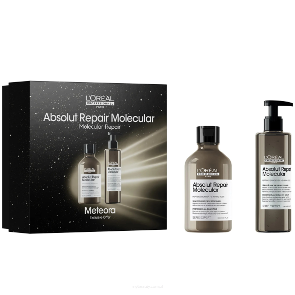 L'OREAL PROFESSIONNEL ABSOLUT REPAIR MOLECULAR Szampon i serum do włosów zniszczonych ZESTAW