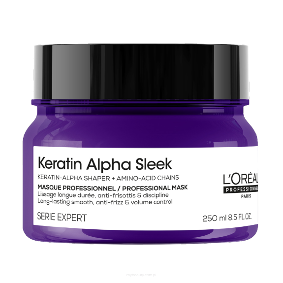 L'OREAL PROFESSIONNEL KERATIN ALPHA SLEEK Wygładzająca maska do włosów niezdyscyplinowanych 250ML