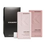 KEVIN MURPHY ANGEL WASH & RINSE + MAXI WASH Szampon oczyszczający 40ml + Szampon i odżywka regenerujące i nadające objętości do włosów delikatnych i farbowanych 2x250ML - 2