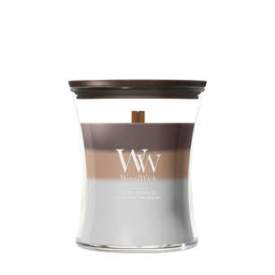 WOODWICK RADIANT CASHMERE ŚWIECA ZAPACHOWA ŚREDNIA