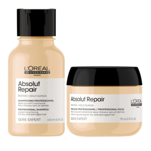 L'OREAL PROFESSIONNEL ABSOLUT REPAIR Odbudowujący szampon i maska do włosów zniszczonych ZESTAW MINIATUR